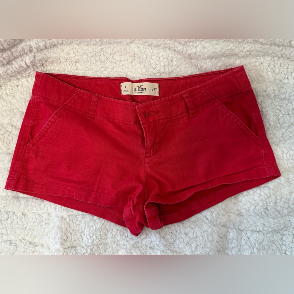 Hollister Kids, Girls Red Denim Jean Shorts